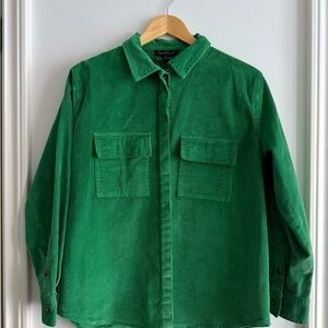 Velvet heart Green Corduroy Shirt